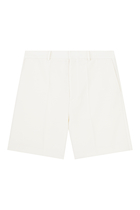 Bermuda Silk & Wool Blend Shorts